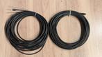2x 10 meter coaxial cable RG59/U 75 ohm met tulpstekkers, Ophalen of Verzenden, Zo goed als nieuw