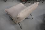 Luxe fauteuil EARL Jess Design metaal stof naturel beige, Ophalen, 75 tot 100 cm, Zo goed als nieuw, Metaal