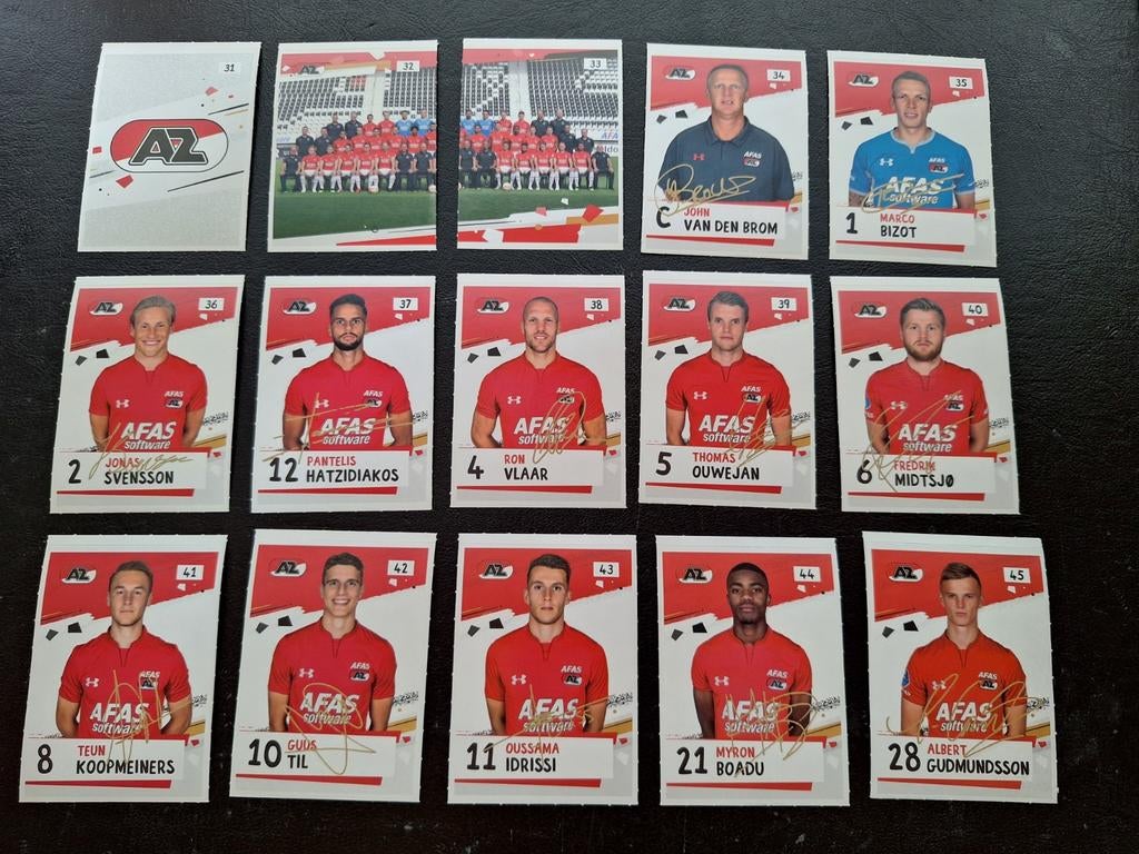 Complete set stickers AZ Alkmaar 2018-19, Verzamelen, Ophalen of Verzenden, Nieuw, AZ, Poster, Plaatje of Sticker