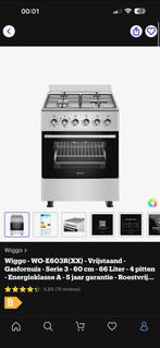 Gasfornuis - Wiggo WO-E603R(XX) - Vrijstaand - Energieklasse, Witgoed en Apparatuur, Fornuizen, Ophalen, 60 cm of meer, Grill