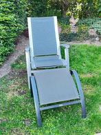 tuin relaxstoel met hocker: merk Bellagio, Tuin en Terras, Ophalen, Zo goed als nieuw, Aluminium, Inklapbaar