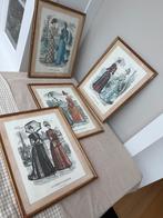 Brocant Franse schilderijtjes, Ophalen of Verzenden