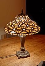 Unieke, handgemaakte Tiffany lamp, tafellamp, Ophalen, Zo goed als nieuw, Tiffany, 50 tot 75 cm