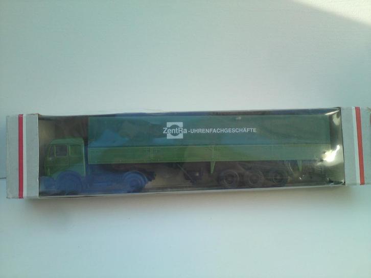 Albedo / Herpa mercedes ng huif oplegger ZentRa. nieuw, Hobby en Vrije tijd, Modelauto's | 1:87, Zo goed als nieuw, Bus of Vrachtwagen