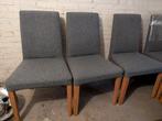 Grijze Eetkamerstoelen - verwijderbare hoezen, Huis en Inrichting, Stoelen, Ophalen, Hout, Zo goed als nieuw, Grijs
