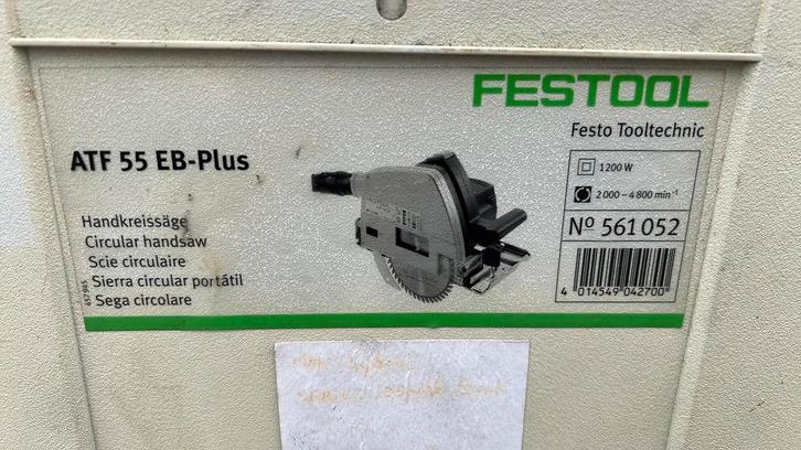 Festool ATF 55 EB-Plus, Doe-het-zelf en Verbouw, Gereedschap | Zaagmachines, Gebruikt, Invalzaag, 1200 watt of meer, 30 tot 70 mm