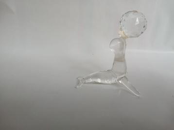 Glazen zeehond met kristallen bal – handgemaakt beschikbaar voor biedingen