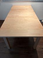 Uitschuifbare eettafel 140 tot 220 x 84cm berkenfineer, Huis en Inrichting, Tafels | Eettafels, Ophalen, 50 tot 100 cm, Zo goed als nieuw