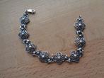 zilveren filigrain bloemen armband [686], Verzenden, Zo goed als nieuw, Zilver, Zilver