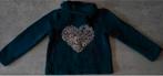 Leuke trui blauw zilver grijs hart valt als 98 / is 98 / 104, Ophalen of Verzenden, Zo goed als nieuw, Palomino (C&A), Trui of Vest