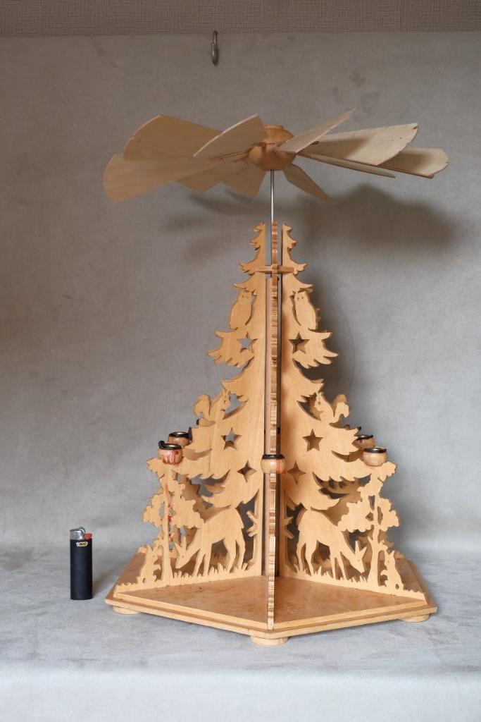 kerst piramide hout Duitsland  vintage, Diversen, Kerst, Gebruikt, Ophalen of Verzenden