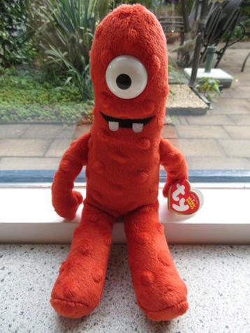 Monster Muno merk TY Beanie Babies rood velours meet 26 cm beschikbaar voor biedingen
