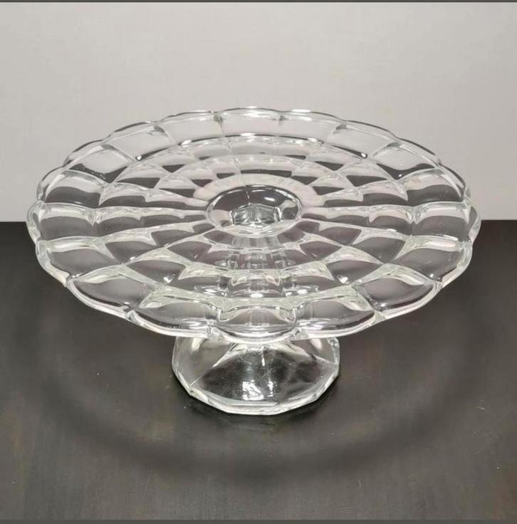 Art-déco taartschaal, Antiek en Kunst, Antiek | Glas en Kristal, Ophalen of Verzenden