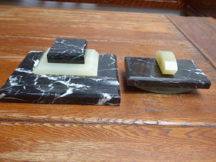 Art deco marmeren inktstel, Antiek en Kunst, Antiek | Kantoor en Zakelijk, Ophalen of Verzenden