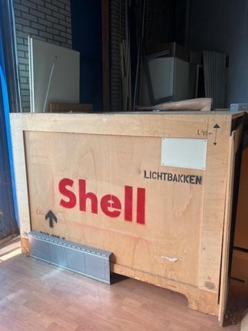 Nu 50% korting, zie tekst! Vintage Shell erfgoed lichtbakken beschikbaar voor biedingen