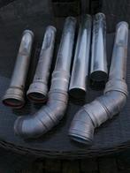 Afvoer bochten zink, en aluminium afvoer pijp stukken, Doe-het-zelf en Verbouw, Buizen en Afvoer, Ophalen, Bochten, Gebruikt, 60 tot 80 mm