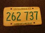 Kentekenplaat licenseplate Illinois 77 USA, Verzamelen, Ophalen of Verzenden, Gebruikt, Auto's