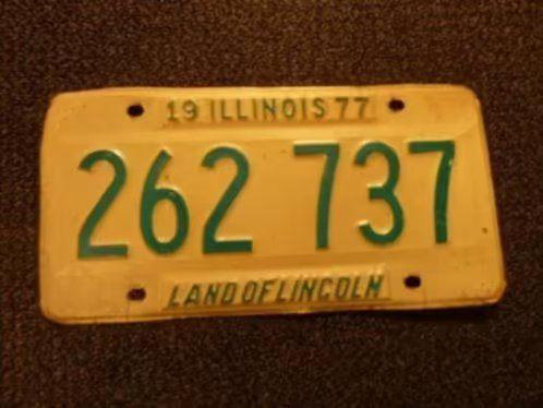 Kentekenplaat licenseplate Illinois 77 USA, Verzamelen, Automerken, Motoren en Formule 1, Gebruikt, Auto's, Ophalen of Verzenden
