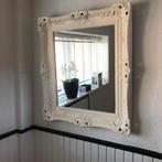 Witte Brocante spiegel, Huis en Inrichting, Woonaccessoires | Spiegels, Ophalen, Gebruikt, Minder dan 100 cm, Rechthoekig