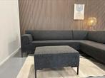 Design On Stock - Hoekbank + Hocker - Antraciet -Nette Staat, Ophalen of Verzenden, Zo goed als nieuw, Vierpersoons of meer