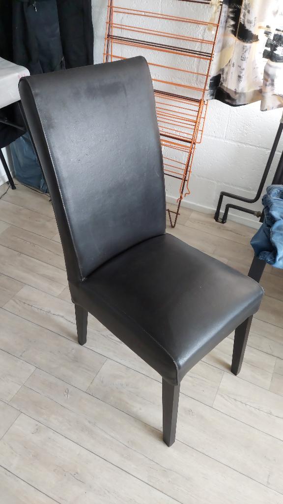 Keukenstoel, Huis en Inrichting, Stoelen, Ophalen, Gebruikt, Leer, Eén