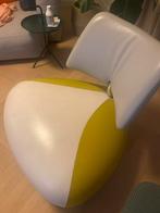 Leolux Pallone Design Fauteuil - Wit, Grijs, Geel Leder, Huis en Inrichting, Stoelen, Ophalen, Gebruikt, Overige kleuren, Design