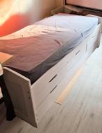 Eenpersoons bed met laden,wit 200×90, Huis en Inrichting, Gebruikt, 90 cm, Eenpersoons, Wit
