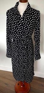 HEMA viscose midi jurk zwart wit polkadot NIEUW maat S, Zwart, Nieuw, Ophalen of Verzenden, Maat 36 (S)