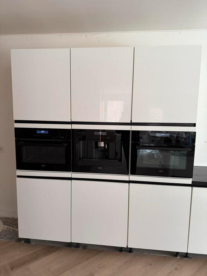 Mooi keukenblok zonder ovens te koop, Huis en Inrichting, Keuken | Complete keukens, Zo goed als nieuw, Overige typen, Wit, Overige materialen
