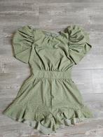 Loavies jumpsuit playsuit pofmouwen groen zomer pastel, Ophalen of Verzenden, Maat 34 (XS) of kleiner, Groen, Loavies