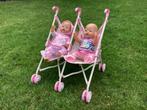 Babyborn poppen in een duo buggy, Kinderen en Baby's, Tweelingen en Meerlingen, Ophalen of Verzenden, Zo goed als nieuw, Kinderwagen of Buggy