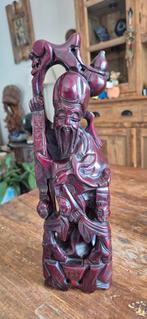 Jurojin-beeld carving antiek hout god met 2 kindjes, Ophalen of Verzenden, Zo goed als nieuw