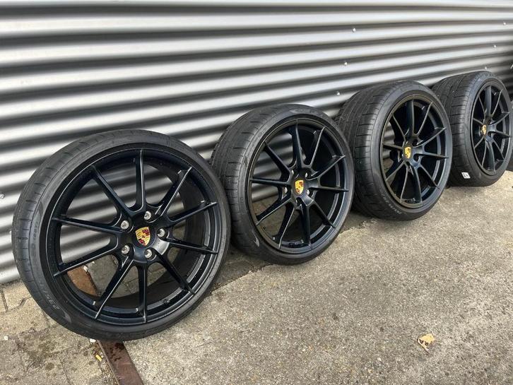 Originele Porsche velgen + banden boxster 718 gts, Auto-onderdelen, Banden en Velgen, Banden en Velgen, Zomerbanden, 20 inch, 265 mm