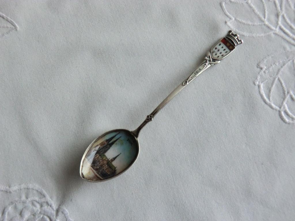 Zilver emaille lepeltje Coln, Verzenden, Zilver
