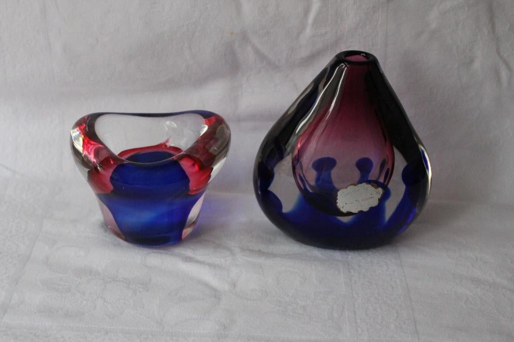 Vintage Murano Sommerso Flavio Poli stijl glas set c 1959, Ophalen of Verzenden
