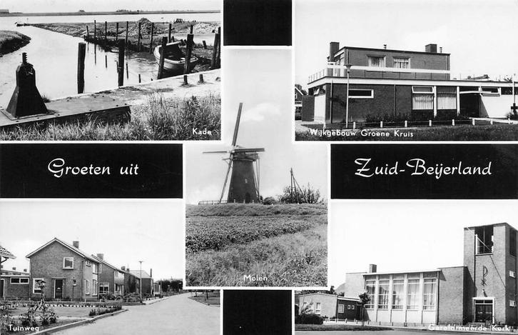 JM167 Zuid Beijerland Groeten uit Molen 1969, Verzamelen, Ansichtkaarten | Nederland, Gelopen, Zuid-Holland, 1960 tot 1980, Verzenden