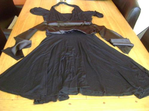 Zwarte Zaza (stretch) jurk, maat M, Kleding | Dames, Jurken, Gedragen, Maat 38/40 (M), Zwart, Knielengte, Verzenden