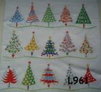 Servetten decoupage/bullet journal * kerstboompjes L961, Hobby en Vrije tijd, Knutselen, Verzenden, Nieuw, Materiaal