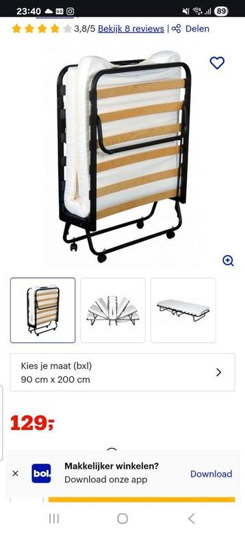 Vouwbed opklapbed luxor nooit gebruikt 90 x 200. Zie bol com beschikbaar voor biedingen