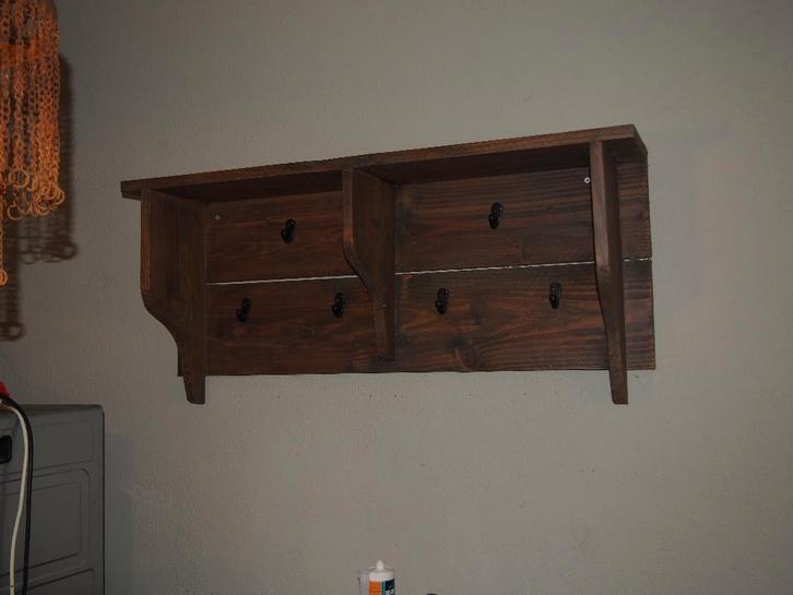 Grote landelijke Wandrek/keukenrek/kapstok, Huis en Inrichting, Woonaccessoires | Kapstokken, Gebruikt, Wandkapstok, Minder dan 100 cm