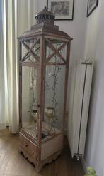 grote houten decoratieve lantaarn 1.50 hoog, Ophalen, Zo goed als nieuw, Hout, 50 tot 75 cm