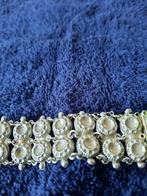 Zilveren armband met veiligheid ketting, Ophalen of Verzenden, Gebruikt, Zilver, Zilver