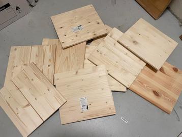 10x vuren planken, onbehandeld, 37,5x35x1,8cm beschikbaar voor biedingen