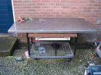 werkbank 150 cm x 80 cm met een RVS dik werkblad, Ophalen, Gebruikt, 120 tot 170 cm