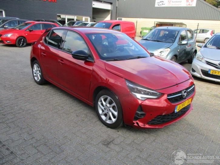 Opel Corsa 1.2 GS LINE (bj 2020), Auto diversen, Schadeauto's, Opel, Handgeschakeld, Benzine, Overige carrosserieën, Rood