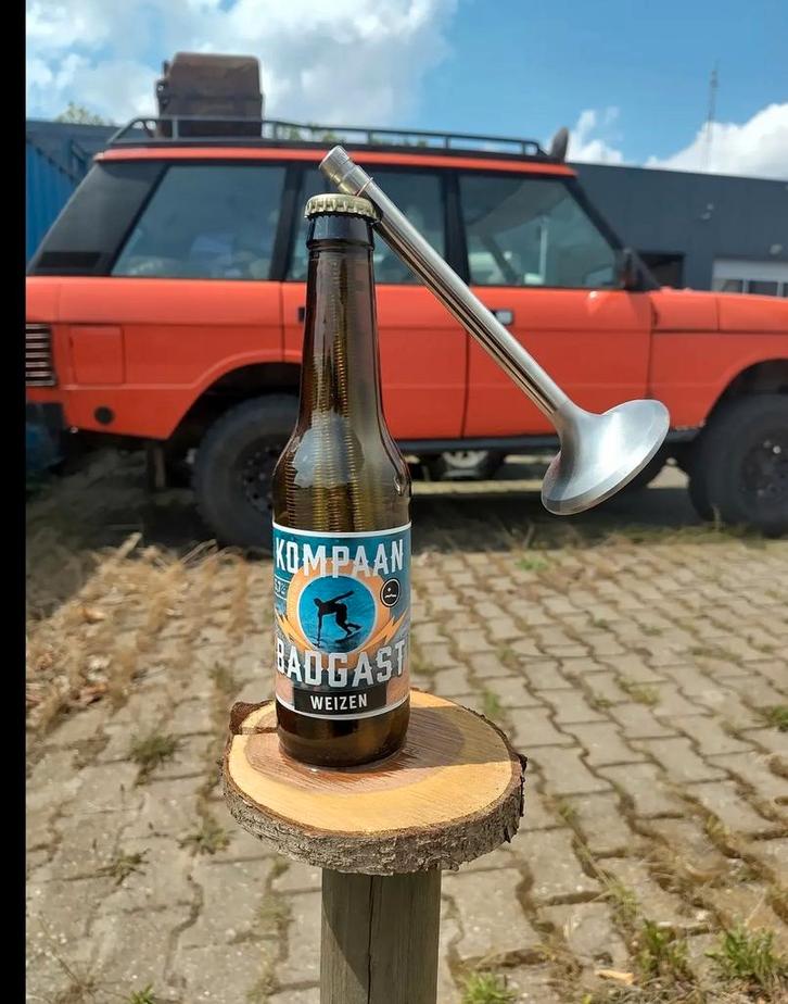 flesopener mancave auto bedrijf motorbloktafel cadeau, Huis en Inrichting, Keuken | Keukenbenodigdheden, Nieuw, Ophalen of Verzenden