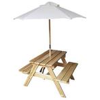 Picknicktafel gamma, Tuin en Terras, Picknicktafels, Ophalen of Verzenden, Gebruikt, Rechthoekig