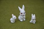 3 vintage porseleinen haasjes moeder met kleintjes Vaga Inte, Ophalen of Verzenden