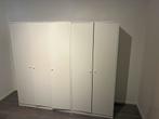 Twee witte kledingkasten, Ophalen, Kunststof, 100 tot 150 cm, Zo goed als nieuw