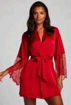 Hunkemoller Rood Satijn Kimono Duster met Kant maat XL-XXL, Hunkemöller, Verzenden, Rood, Badjas